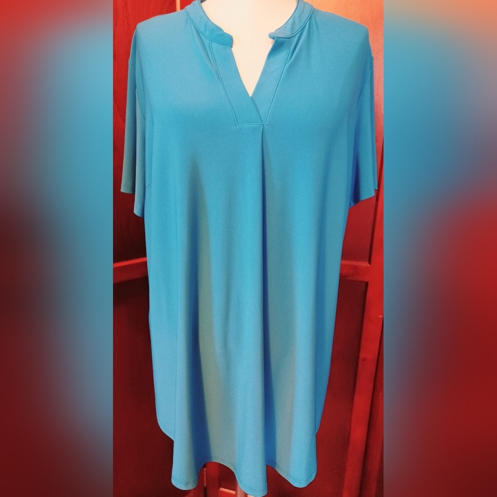 Cato 18/20W Teal Blue Top/Blouse Plus